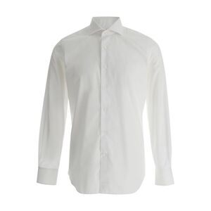 Gaudenzi Men White Shirt With Classic Collar In Cotton Man
